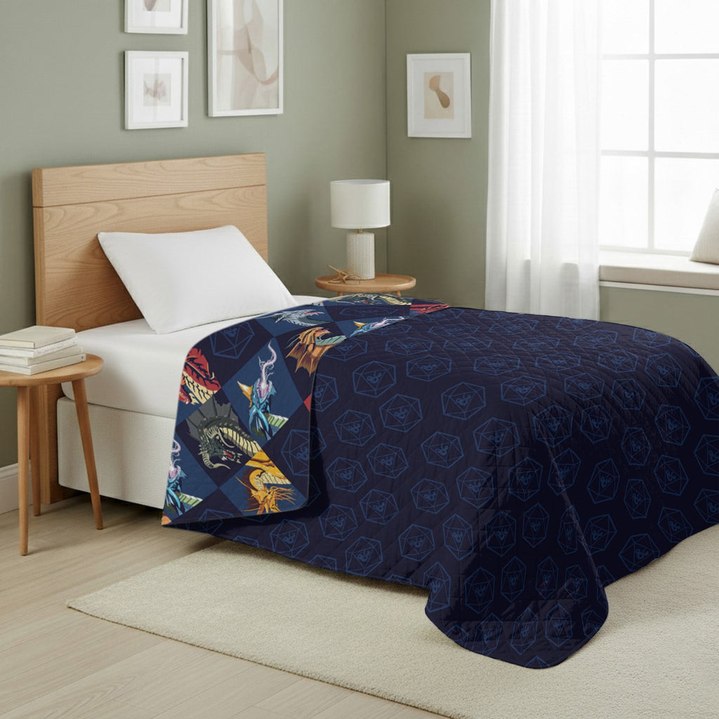 Super Soft Flannel Quilted Throw Blanket 60x80 inches, Kids Character Bedding - Luxury Knitted Decorative Throw Blanket with Fringes Detail