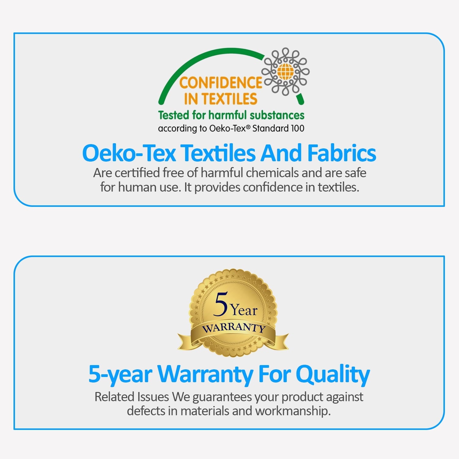 Ergonomic Memory Foam Queen Size Bamboo Pillow, Memory Foam Bed Pillows with Washable Pillowcases, Queen - Decorative Throw Pillow Cushion for Sofa & Bed Detail