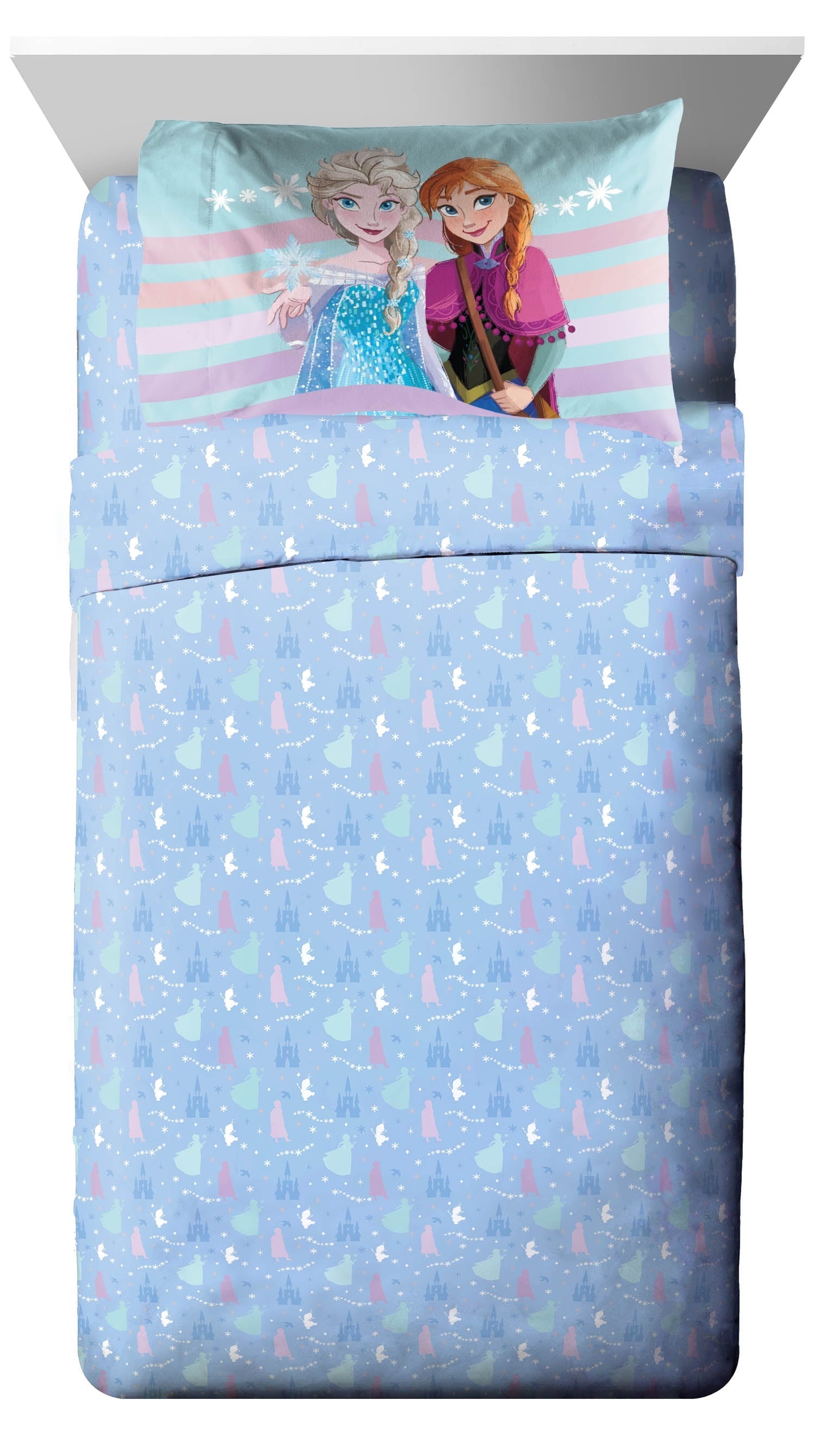 Fluffy Down Alternative The Poet Inside 5 Piece Twin Size Kids Comforter Set wth Sham - Super Soft Elsa Bed Set for Kids - Luxurious Quilted Duvet Cover Set Detail