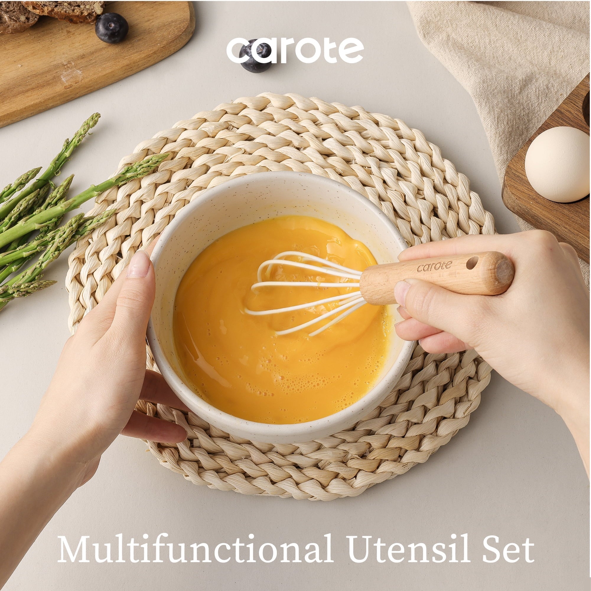 Durable Steel 17-Piece Silicone and Wood Cooking Utensil Set, Heat-Resistant, Safe for Nonstick Cookware - Multi-Purpose Hand Tool for Daily Meal Prep Detail