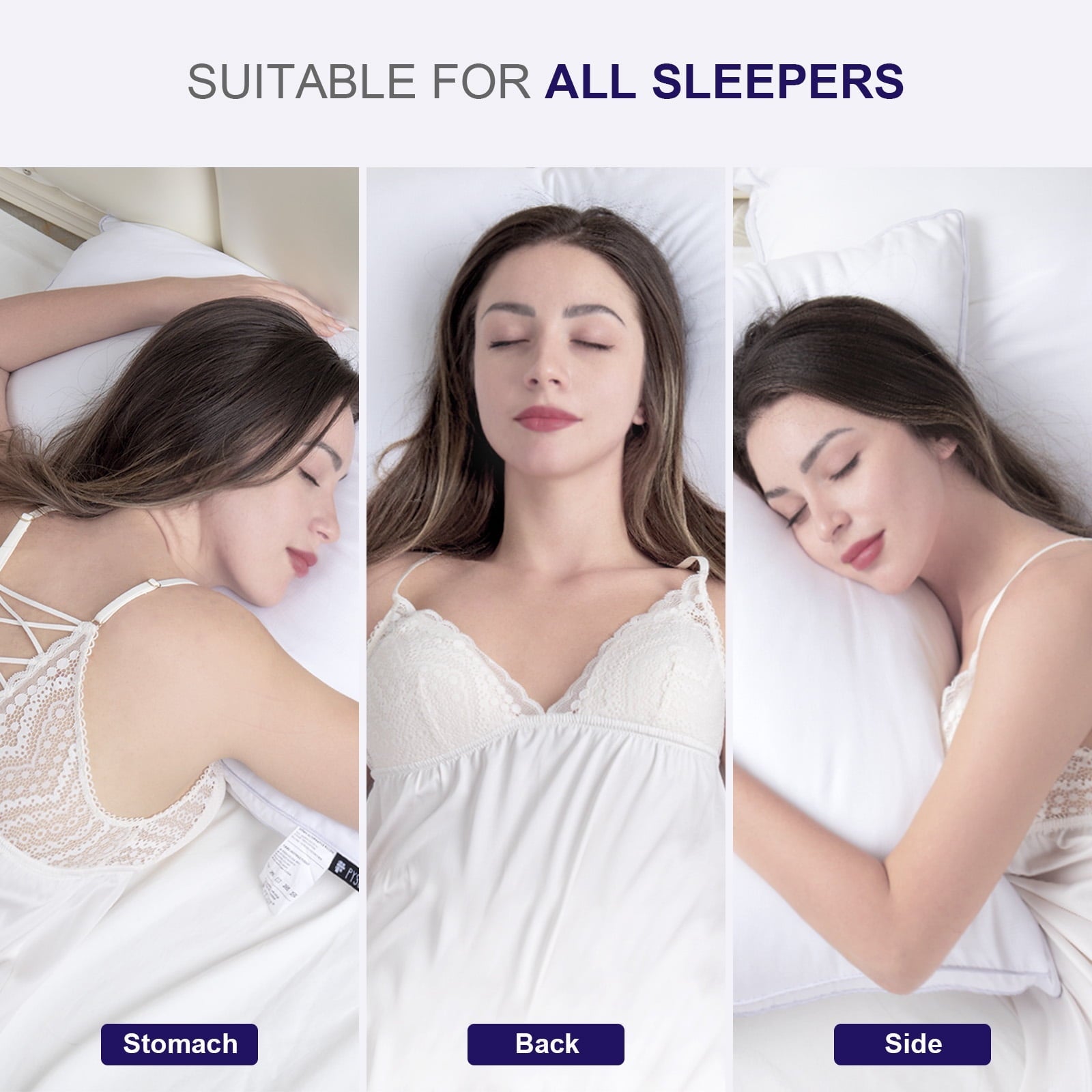 Orthopedic Support Bed Pillows 2 Pack Down Alternative Pillows for Bed Queen Size Set of 2 Soft Hotel Collection Gusseted Cooling Pillow... - Orthopedic Shredded Foam Bed Pillow Set Detail