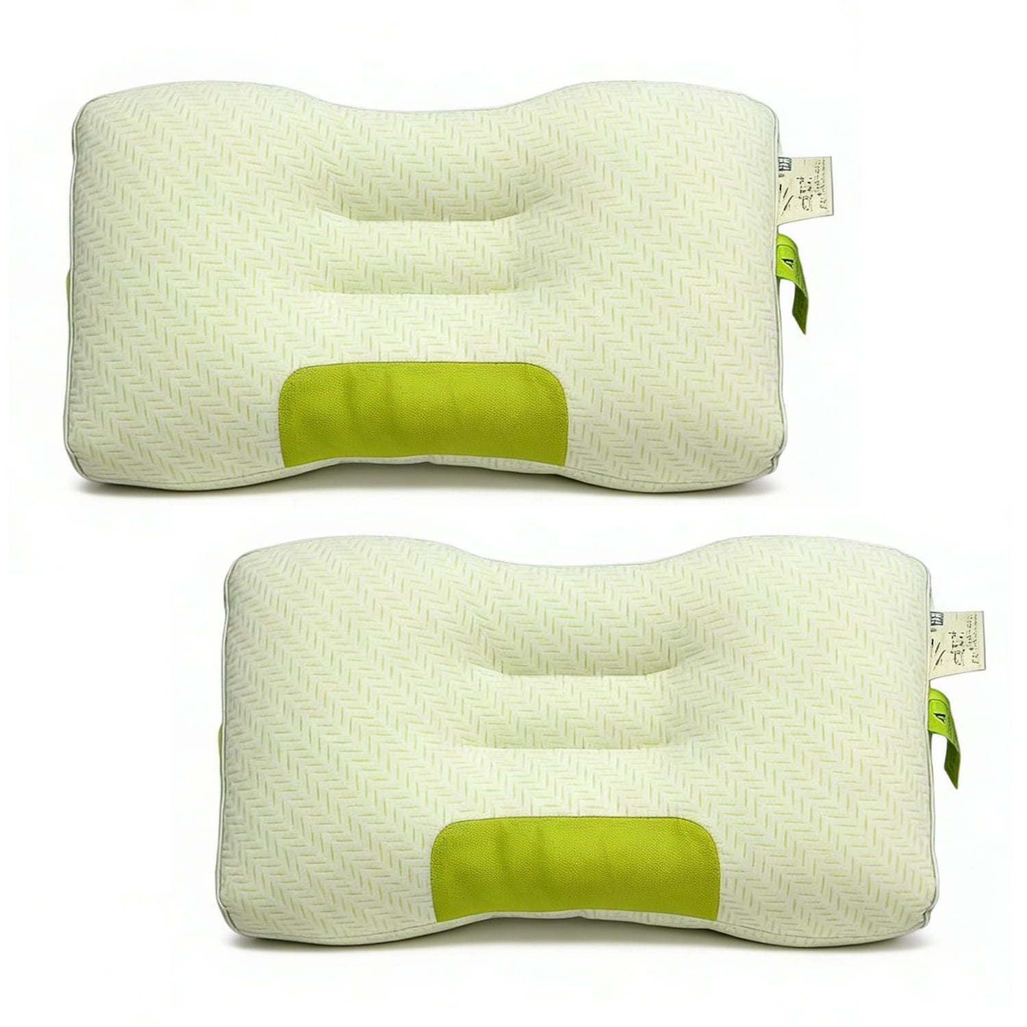 Hotel Collection 2-Pack Bamboo Fiber Bed Pillow (29.13" x 18.9") - A-Class Safe and Cooling - Orthopedic Shredded Foam Bed Pillow Set - Default Title