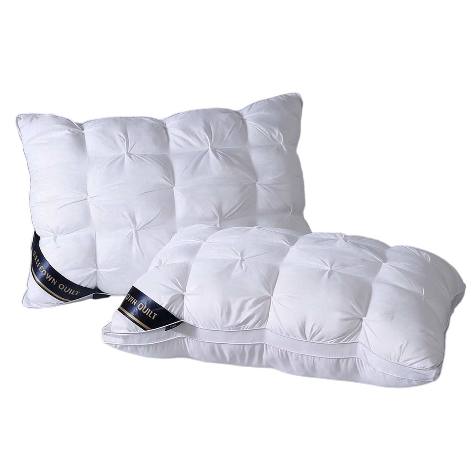 Orthopedic Support 2-Pack White Twisted Bed Pillows (20" x 16.5") - Soft Plush Down Alternative, Breathable and Hypoallergenic, Standard... - Orthopedic Shredded Foam Bed Pillow Set - Default Title