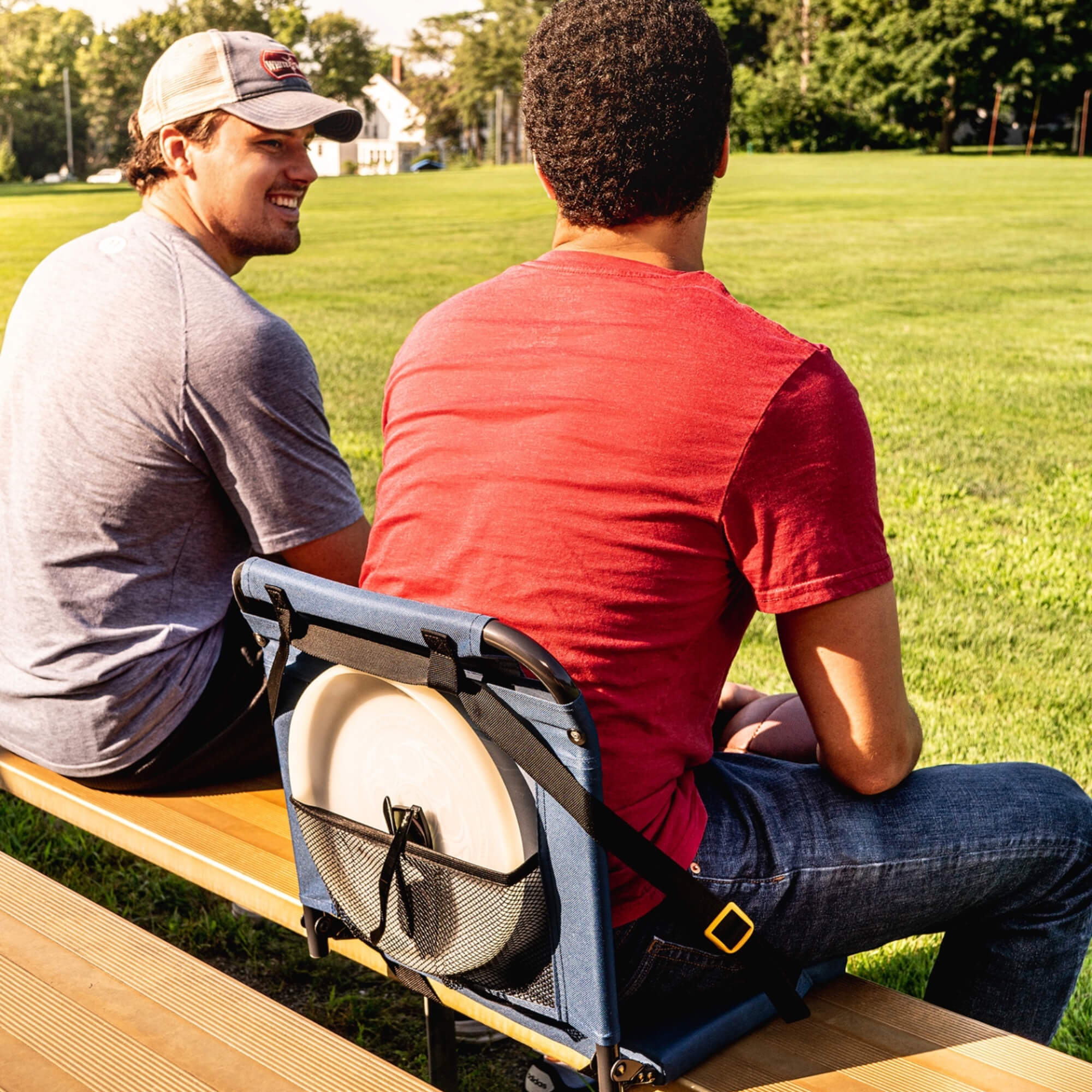 Compact Cushion BleacherBack - Choice 696 - Bleacher-Friendly Stadium Chair with Back Support Detail