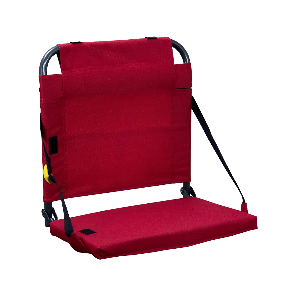 Compact Cushion BleacherBack - Choice 696 - Bleacher-Friendly Stadium Chair with Back Support - Red