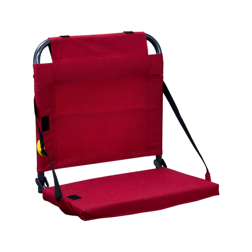 Compact Cushion BleacherBack - Choice 696 - Bleacher-Friendly Stadium Chair with Back Support - Red