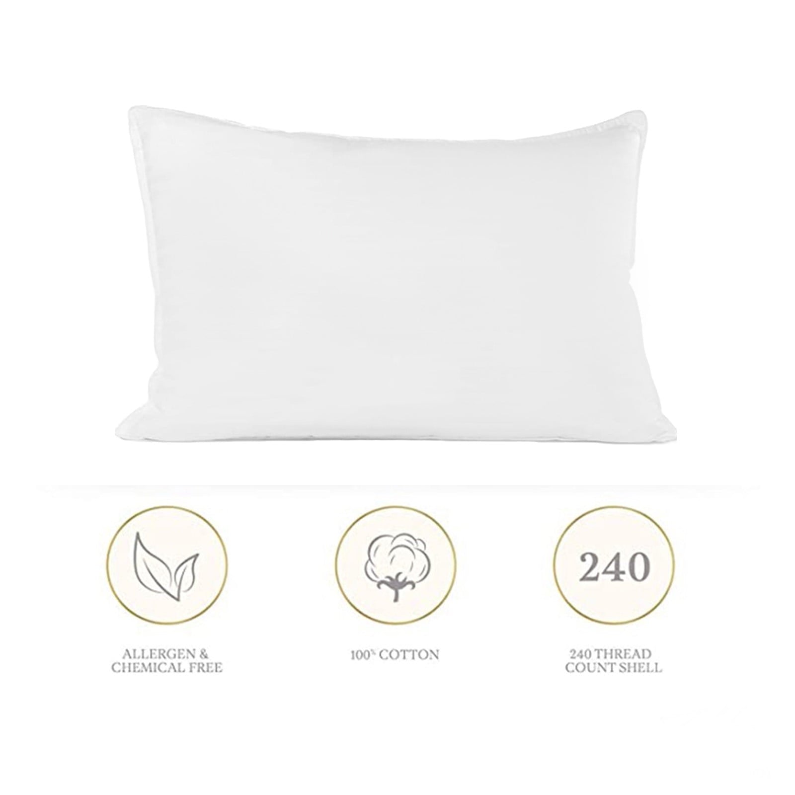 Hotel Collection Pillows Standard Size Set of 2, Bed Pillows for Sleeping, Standard Pillows 2 Pack for Back, Stomach or Side Sleepers,... - Decorative Throw Pillow Cushion for Sofa & Bed Detail