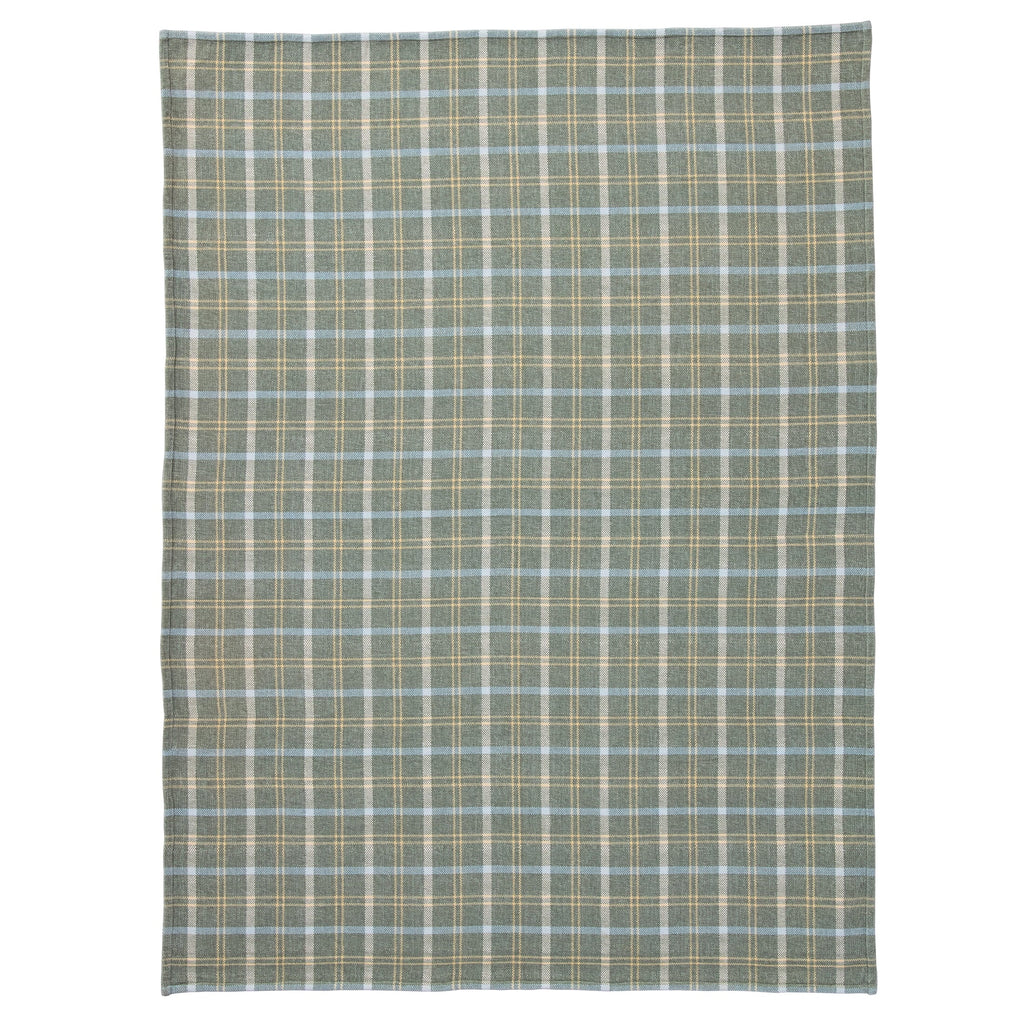 Decorative Knitted Woven Chenille Plaid Throw Blanket, Green River , 50x72 Inches - Luxury Knitted Decorative Throw Blanket with Fringes Detail
