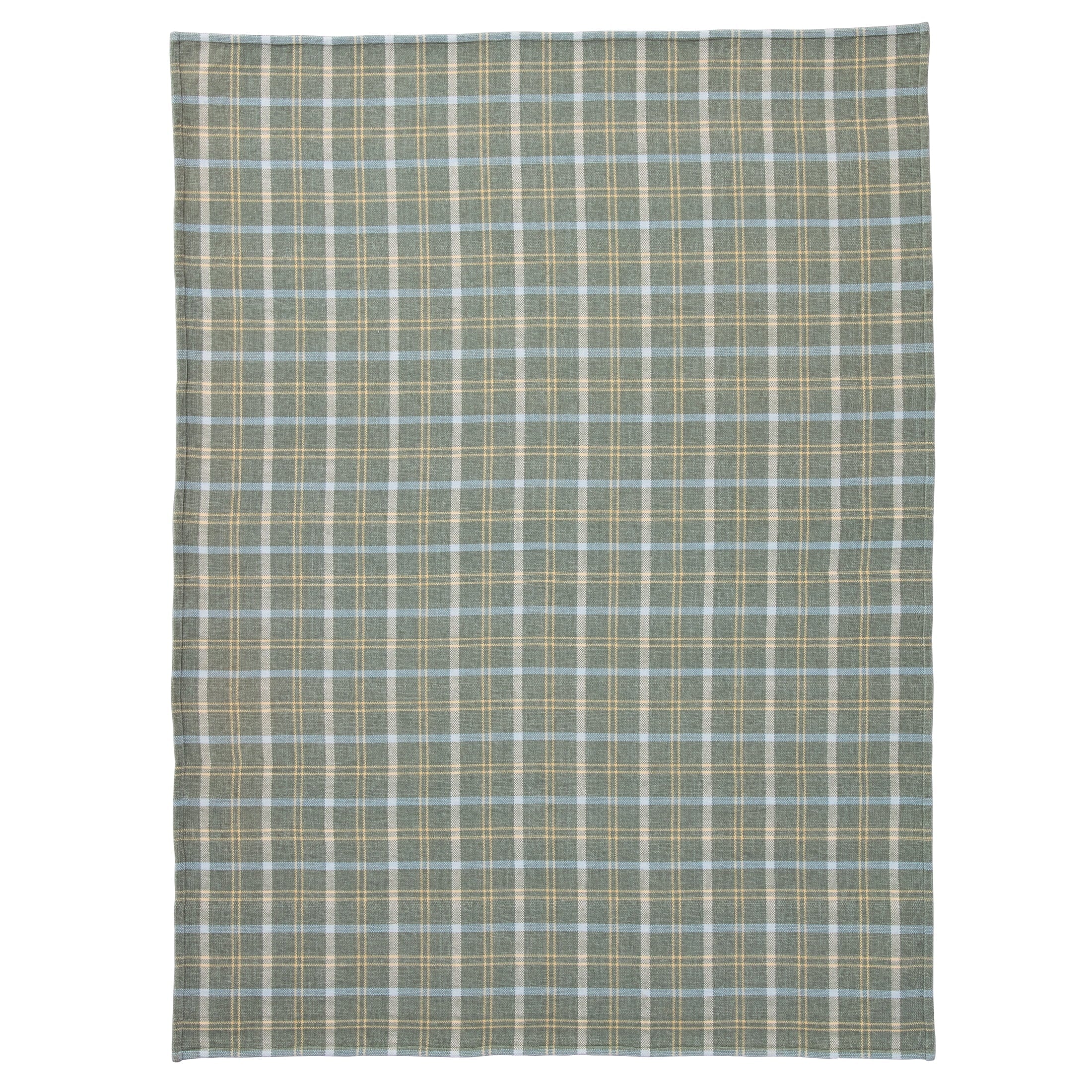 Decorative Knitted Woven Chenille Plaid Throw Blanket, Green River , 50x72 Inches - Luxury Knitted Decorative Throw Blanket with Fringes Detail