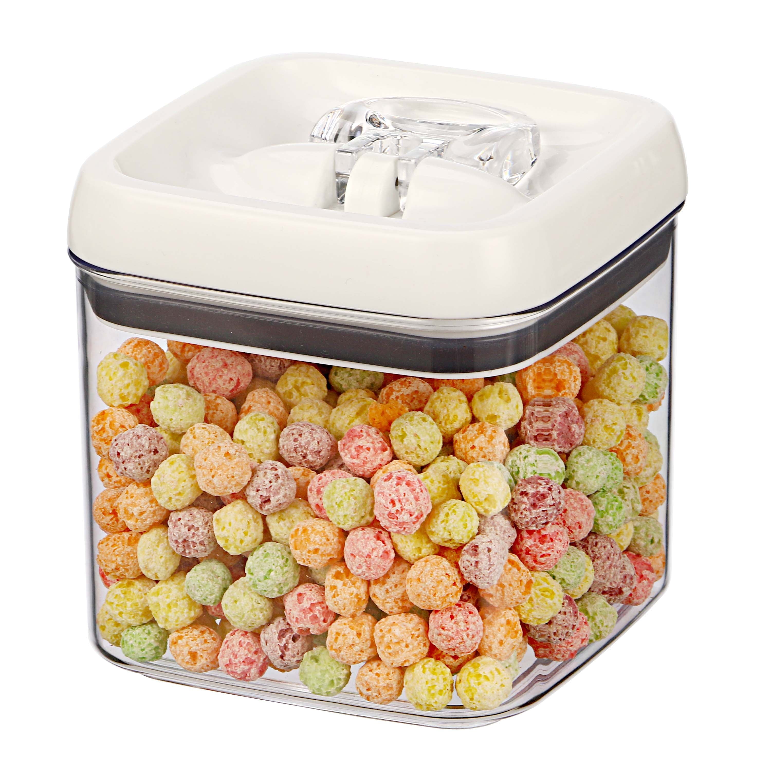 Fun Food Fidget (2 pack) Canister - 4.5 Cup Square Food Storage Container, Designed to Help with Pantry Organization and F - Deliciously Soft Cupcake Sensory Glob Detail