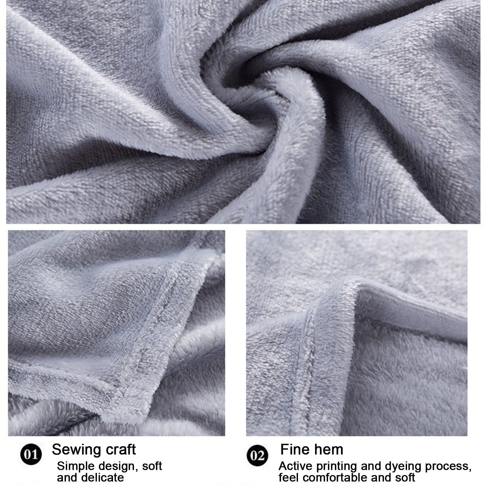 Decorative Knitted Under $5 Flannel Blanket 27.56X39.37 Inches Blanket Soft Cozy Throw Blanket for Couch, Bed, Household Blanket for All... - Super Soft Reversible Sherpa Flannel Blanket Detail