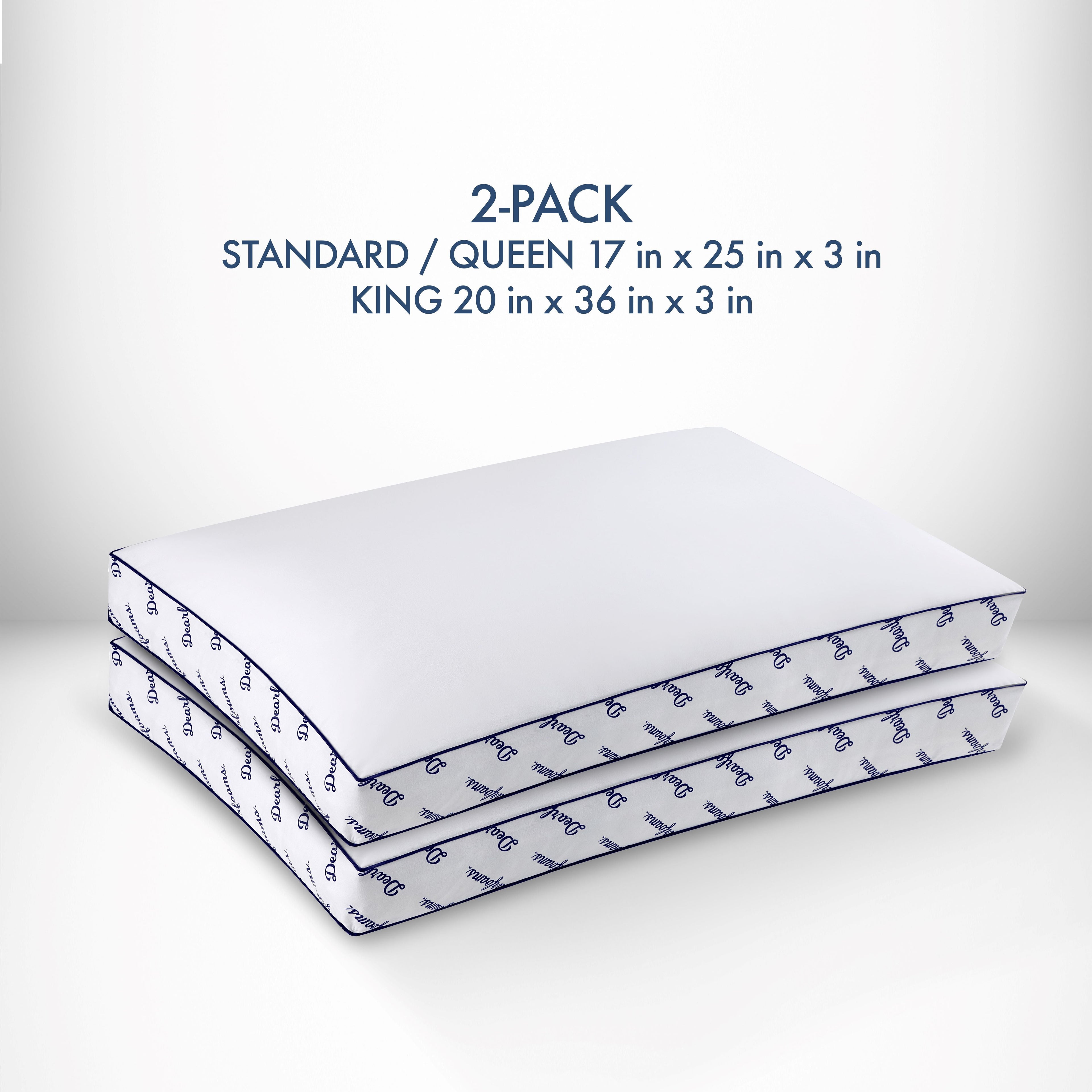 Fluffy Shredded Cozy Gusseted Bed Pillow Standard, White - Orthopedic Shredded Foam Bed Pillow Set Detail