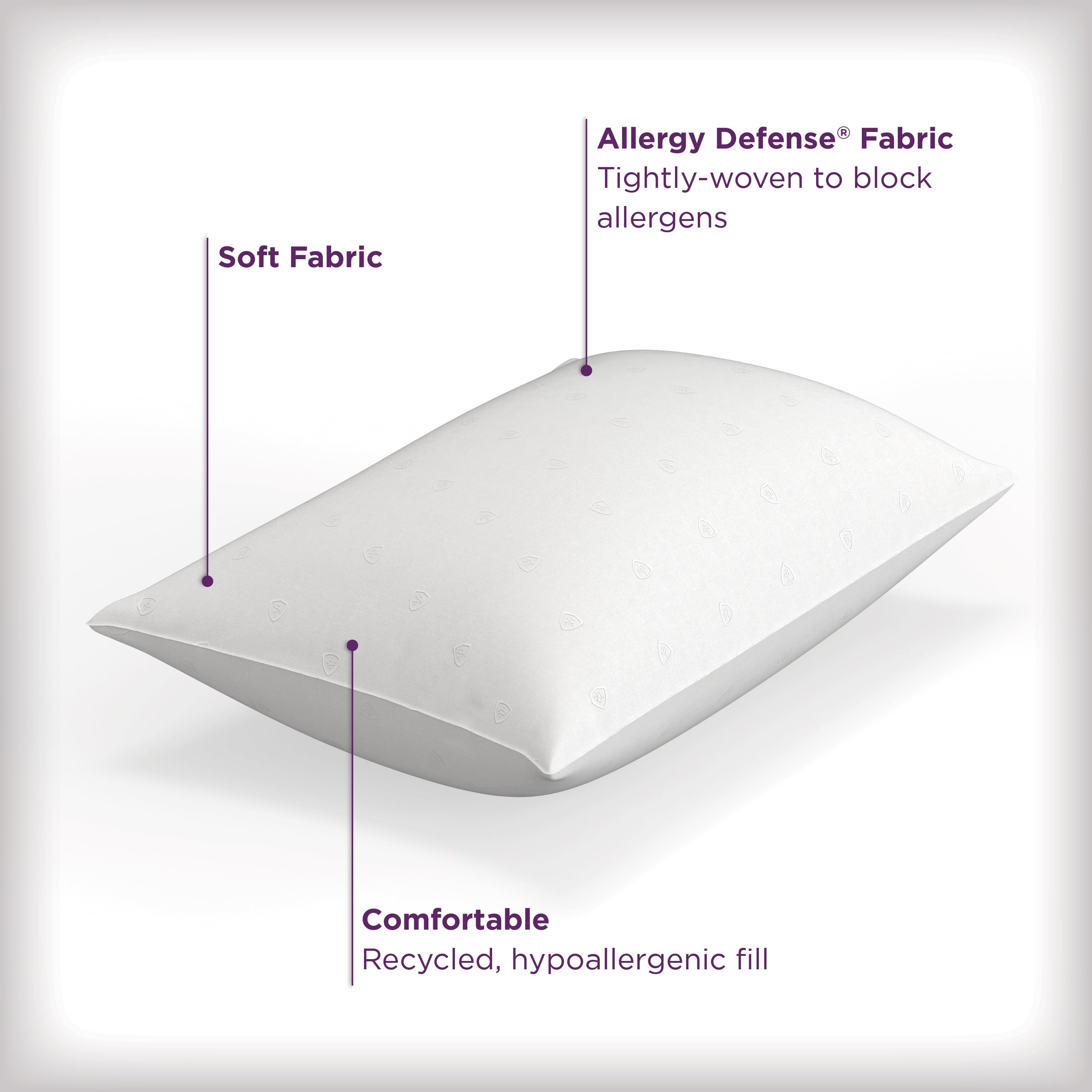 Hotel Collection Bed Pillows, Standard/Queen (2 Count) - Hotel Quality Plush Sleeping Pillows Detail