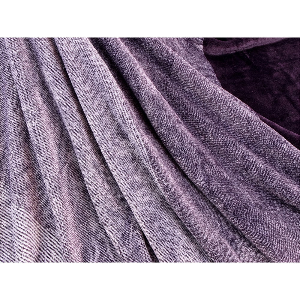 Reversible Sherpa Flannel Fleece Ombre Throw Blanket for Couch | Super Soft Cozy Microfiber Couch Blanket | Gradient Decorative Accent ... - Cozy Fleece Throw Blanket for Couch & Bed Detail