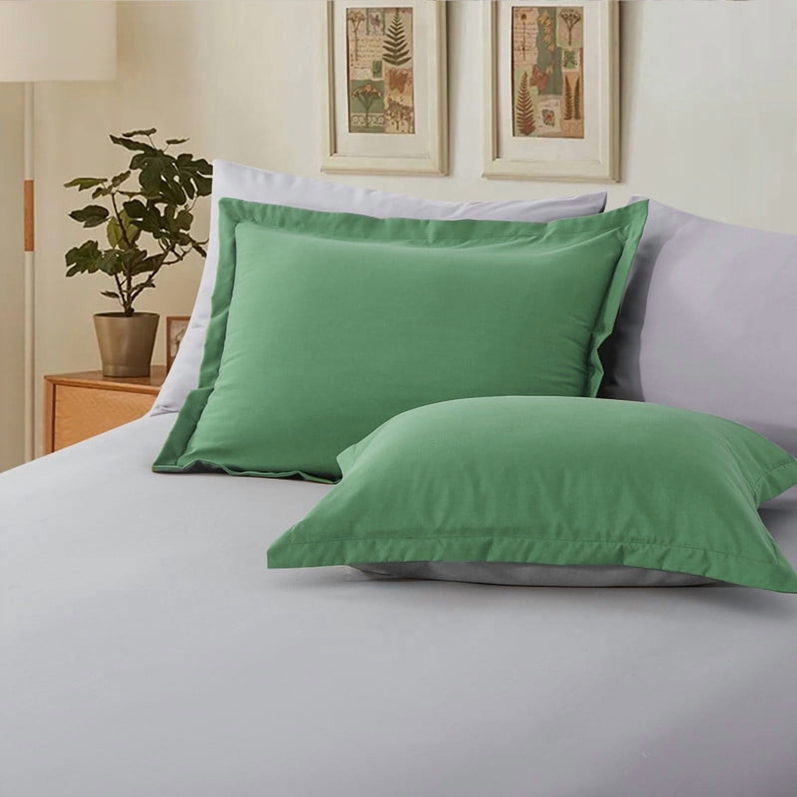 Fluffy Down Alternative Grass Green/Grey Queen Size Comforter Set,3-Pieces Reversible Comforter Set Soft and Lightweight,All Season Down Alte... - Hypoallergenic Ultra-Fluffy Quilt for Winter Detail