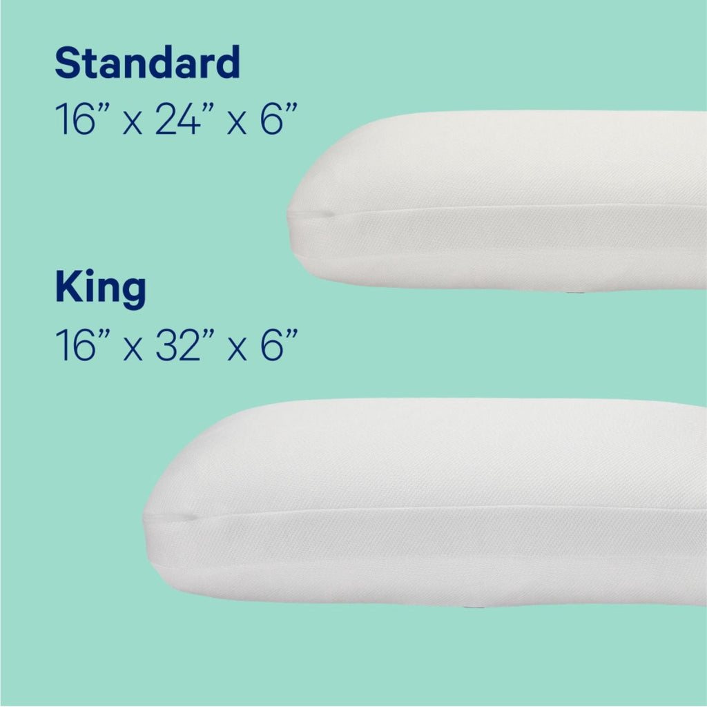 Decorative Plump Essential Cooling Hybrid Pillow, Standard - Orthopedic Shredded Foam Bed Pillow Set Detail