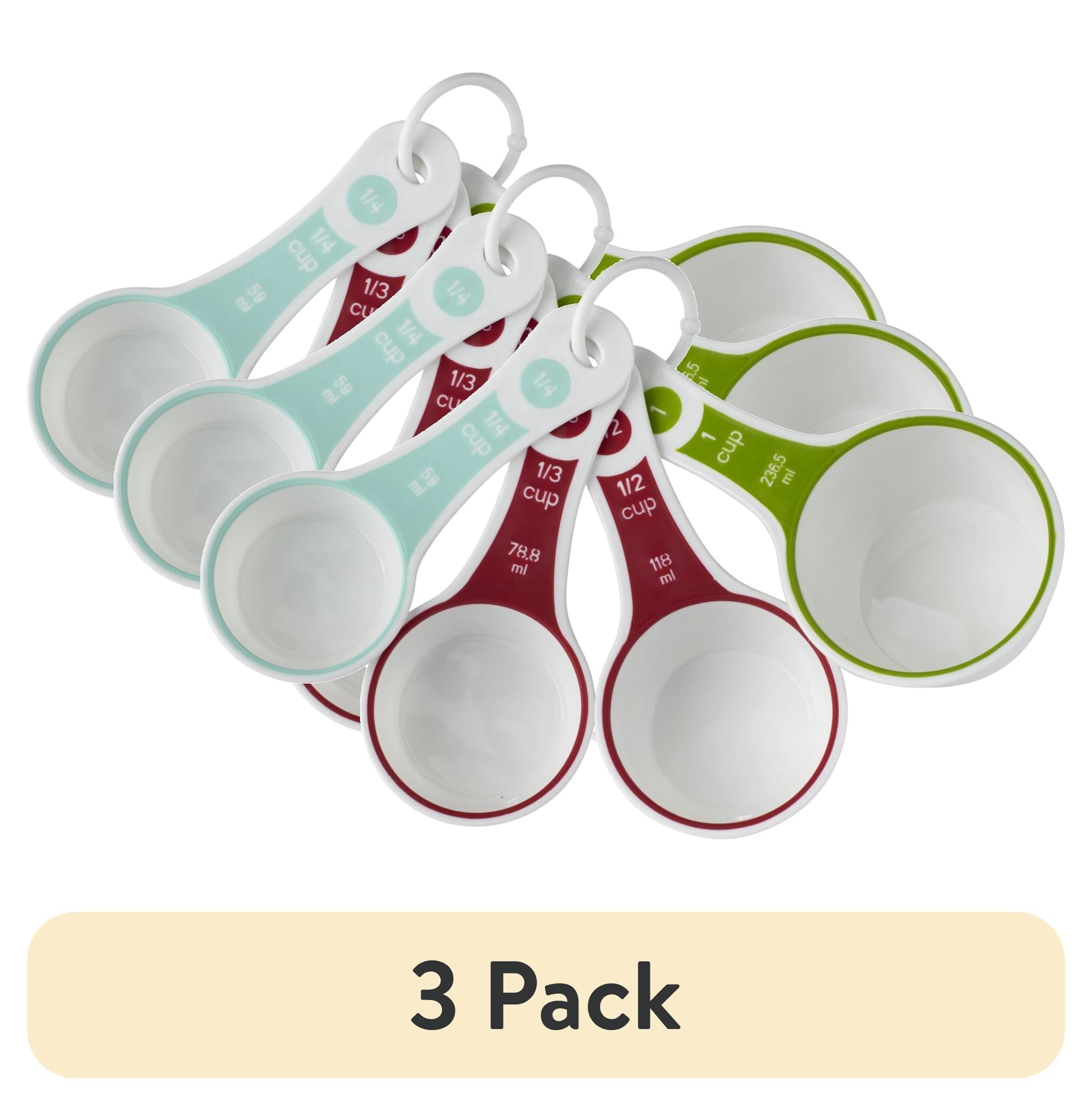 Time-Saving (3 pack) 4-Piece Measuring Cups Set, Multicolor - Multi-Functional Manual Food Chopper & Slicer - Default Title
