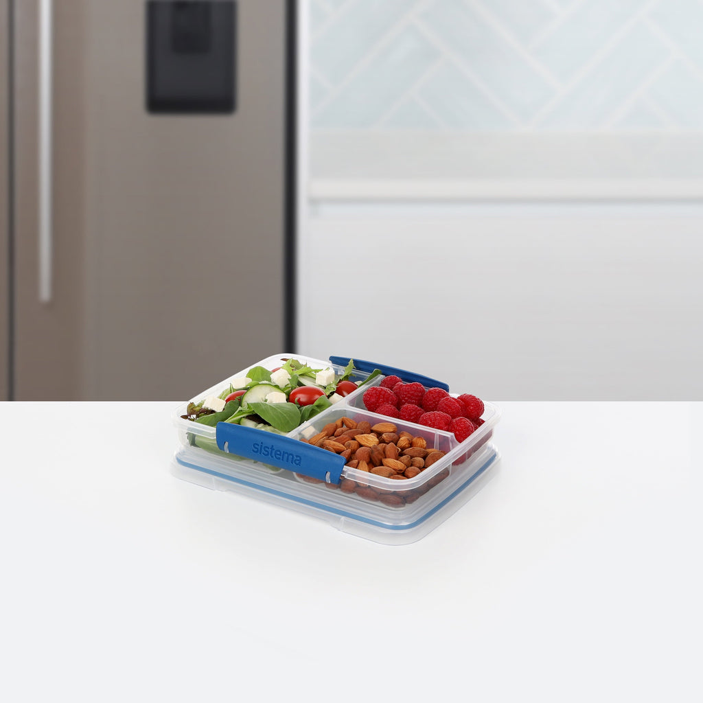 Deliciously Squishy To Go 820ml/3.4 Cups Multi Split Food Storage Container - Deliciously Soft Cupcake Sensory Glob Detail