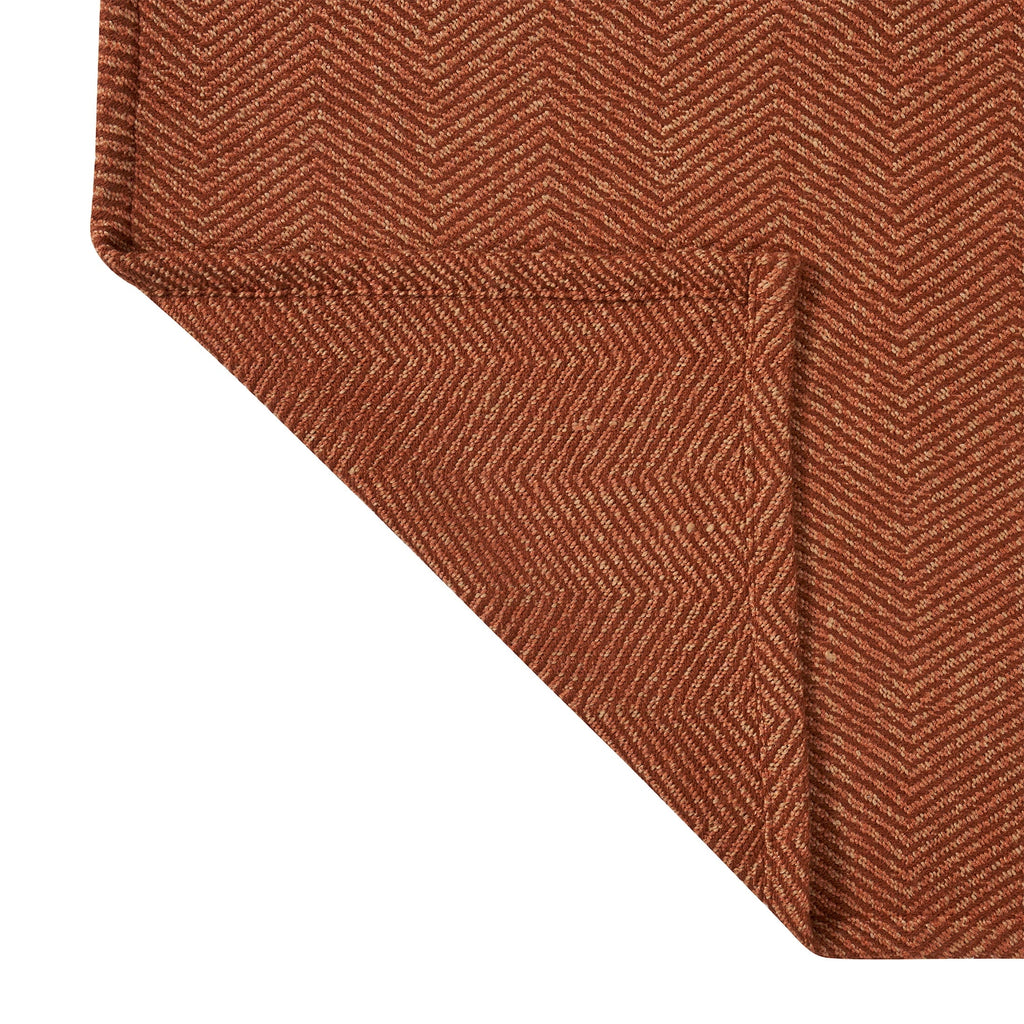 Lightweight Warm Beautiful Rust Woven Herringbone Throw , 50" x 60" - Luxury Knitted Decorative Throw Blanket with Fringes Detail