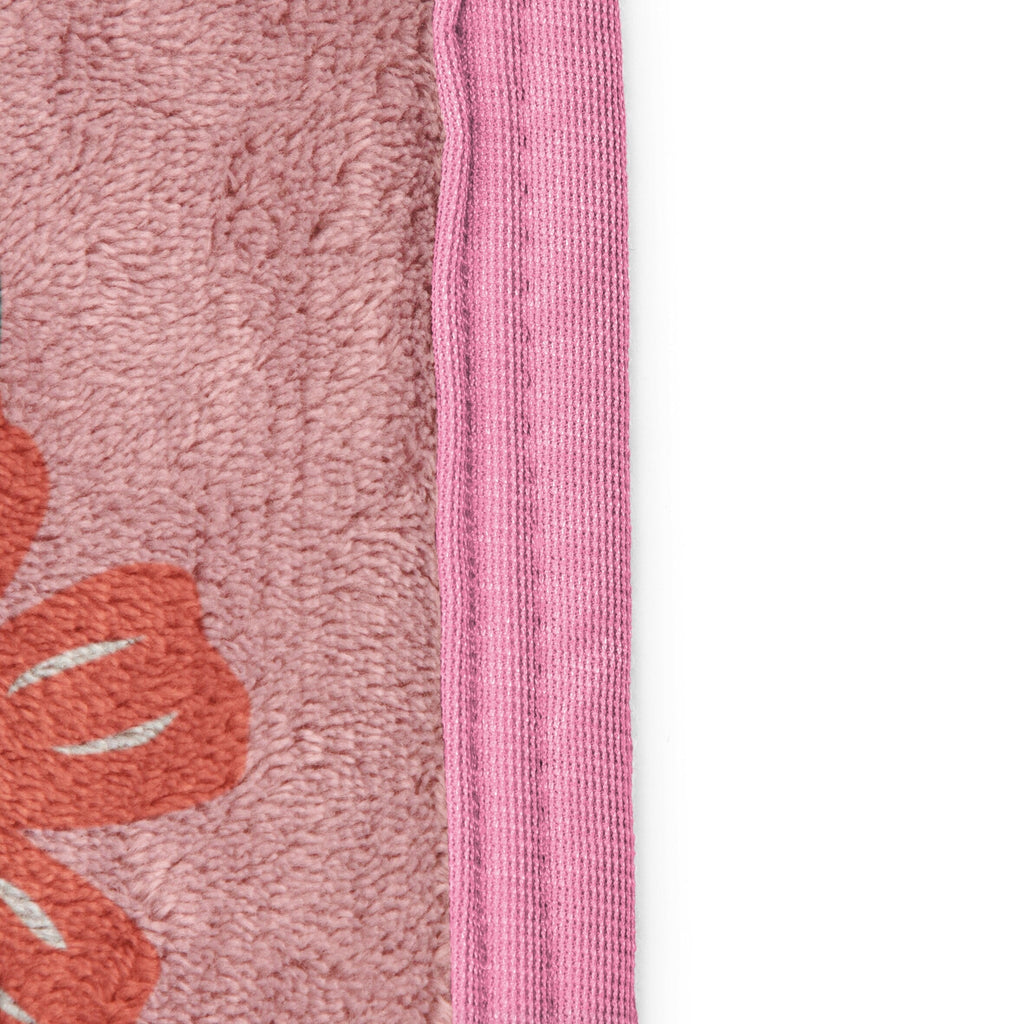Lightweight Warm Floral Grace 46 x 60 Coral Fleece Kids Throw Blanket - Soft Bedding Accessories - Super Soft Reversible Sherpa Flannel Blanket Detail
