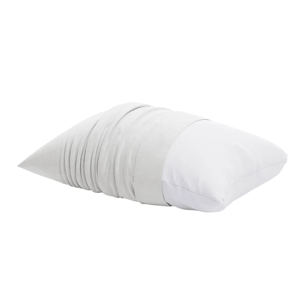 Orthopedic Support Huggable Support Bed Pillow, Standard- Soft Velvety Cover, Squishable Comfort (2 Count) - Orthopedic Shredded Foam Bed Pillow Set Detail