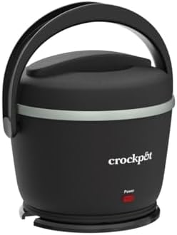 Portable Electric Crock-Pot Electric Lunch Box Food Warmer 20oz – Black S26G - Leak-Proof Heated Bento Box Lunch Warmer Detail