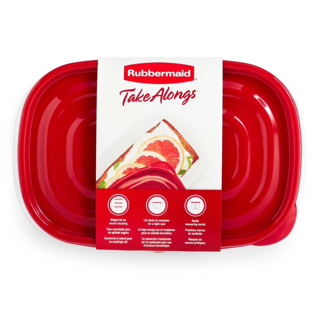 Fun Food Fidget 8 Cups, 2 Packs, Red, Plastic Deep Rectangle Food Storage Containers - Playful Star & Heart Shaped Geometric NeeDoh Detail