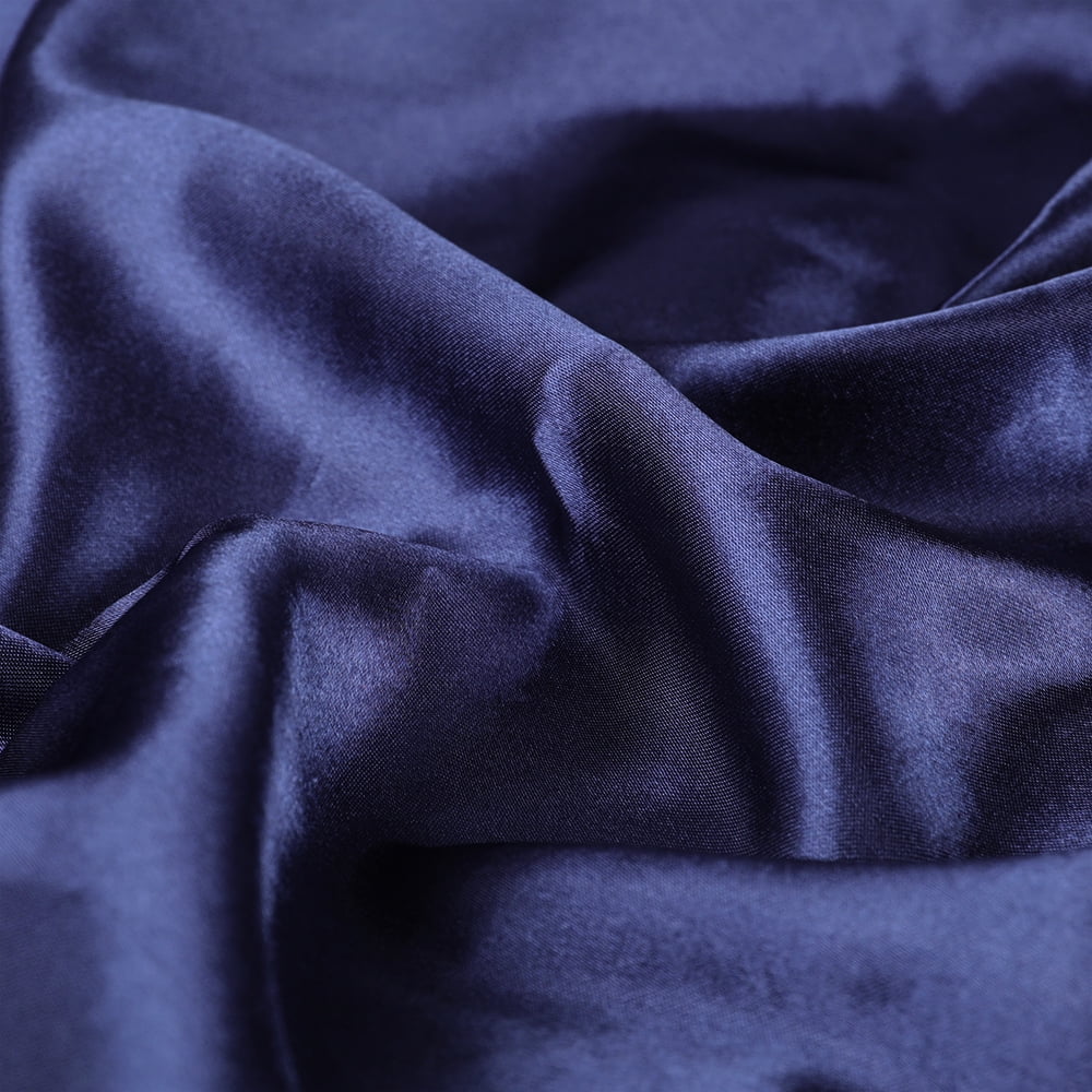 Premium Egyptian Cotton Fitted Sheet Deep Pocket Bed Sheet Satin Silk Sheets Ultra Soft Machine Washable Twin, Navy Blue - Luxury Bed Sheet Set with Deep Pockets Detail