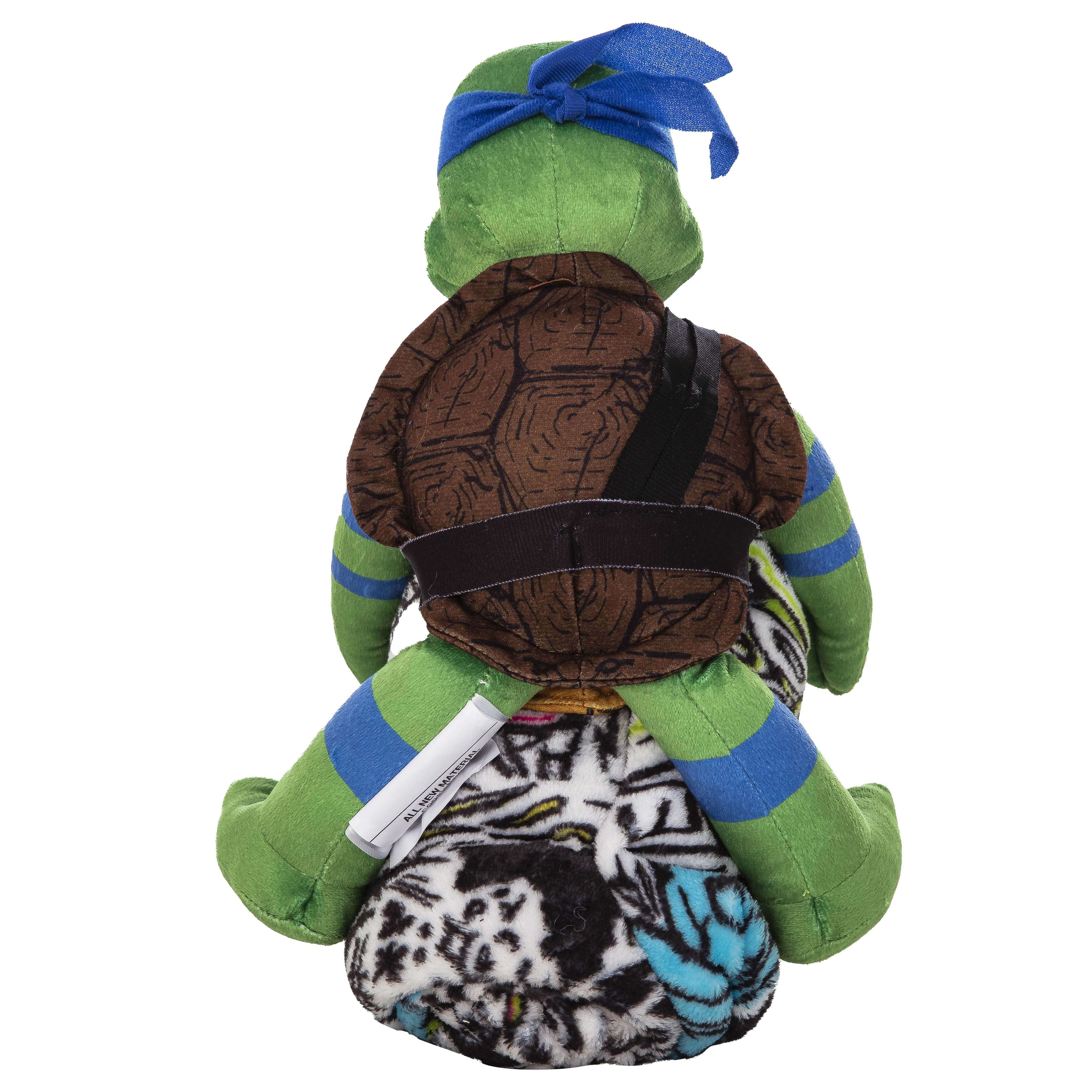 Decorative Knitted Teenage Mutant Tutles Sketched Out Kids Silk Touch Throw Blanket with Plush Hugger – Ultra Soft Plush Character Pillo... - Lightweight Plush Warm Blanket for All Seasons Detail