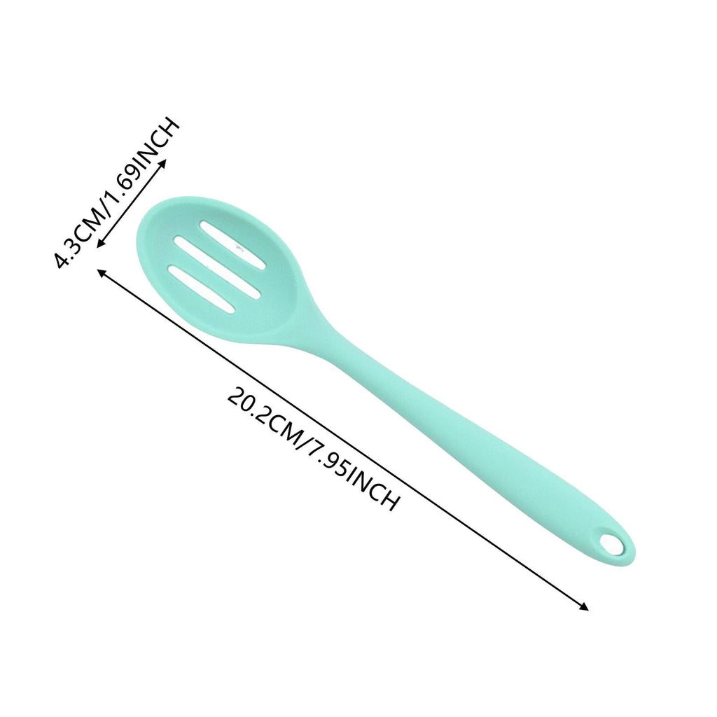 Ergonomic Cooking Silicone Slotted Spoon, High Heat Resistant Silicone Cooking Spoon, 2Pcs Nonstick Silicone Mixing Spoon, Durable Kitc... - Heat-Resistant Silicone Cooking Spatula Turner Detail