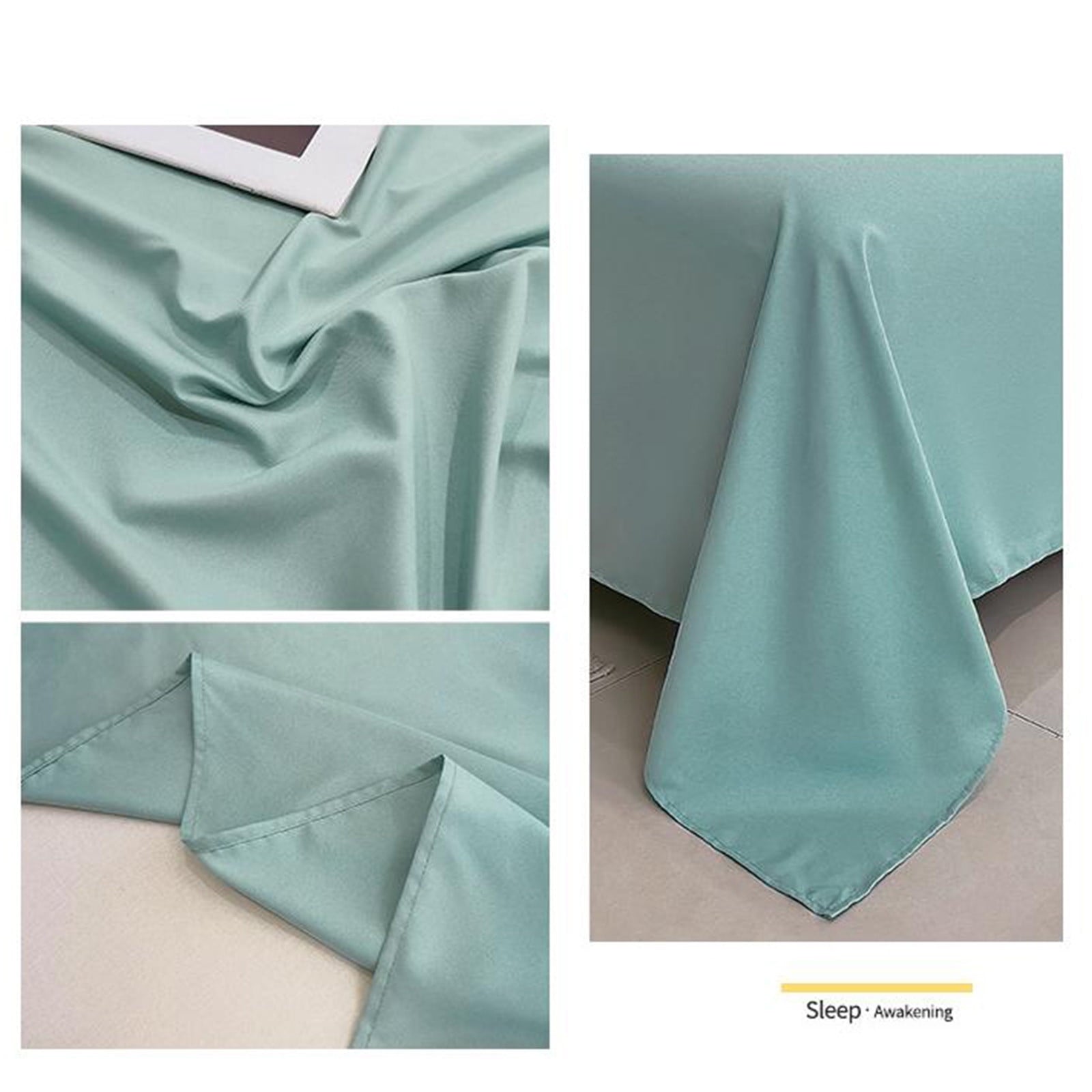 Premium Egyptian Cotton Under $5 Clearance! InsCrazy Bed Sheet, 100% Cotton Household Solid Color, Soft and breathable Bed Sheet Piece 66 x 96" - Premium Ultra-Soft Pillowcase Pair for Sleeping Detail
