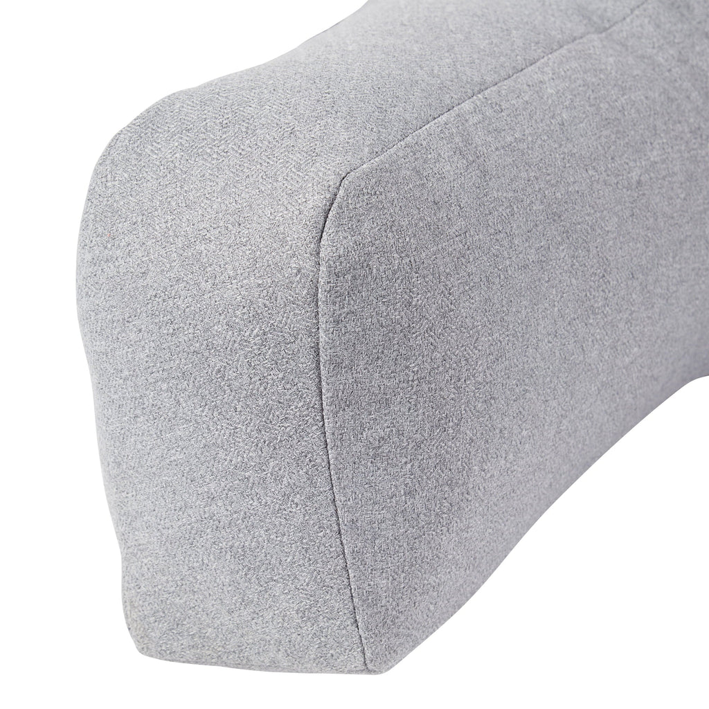 Ergonomic Memory Foam Jumbo Cement Gray Polyester Bed Rest Pillow - Ergonomic Memory Foam Pillow for Neck Pain Support Detail