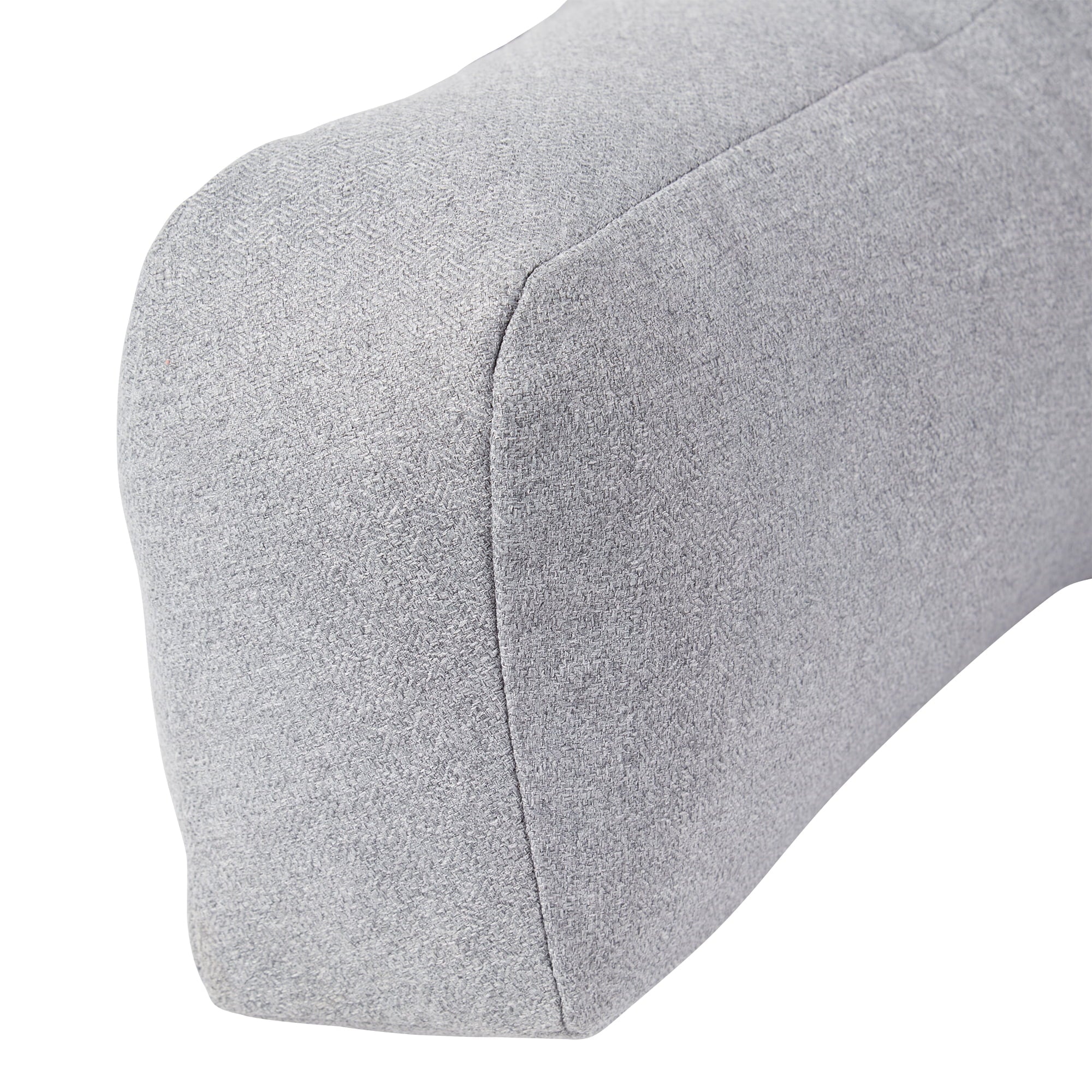 Ergonomic Memory Foam Jumbo Cement Gray Polyester Bed Rest Pillow - Ergonomic Memory Foam Pillow for Neck Pain Support Detail
