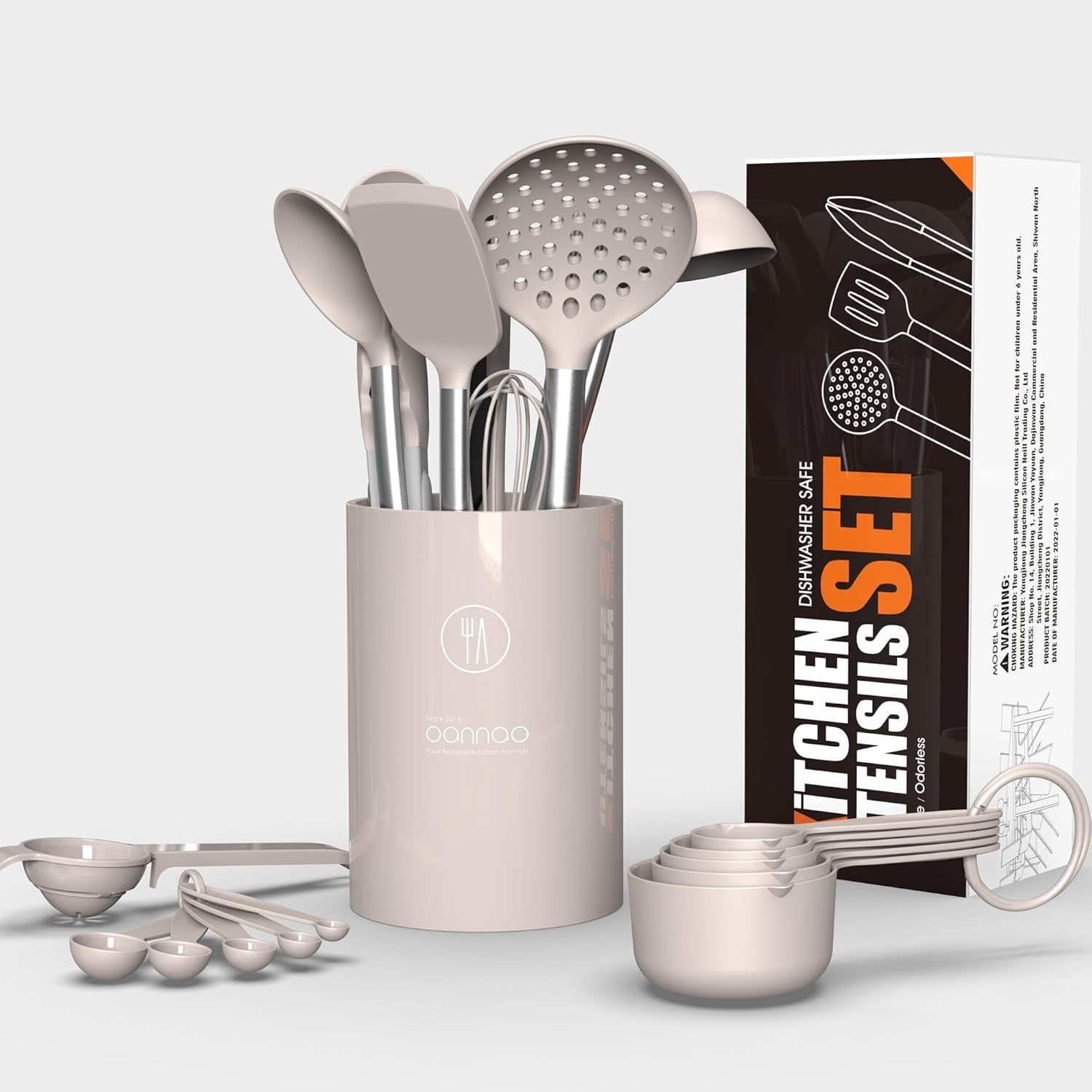 Heat-Resistant Large Silicone Cooking Utensils Set - Heat Resistant Kitchen Utensils,Turner Tongs,Spatula,Spoon,Brush,Whisk,Stainles... - Heat-Resistant Silicone Cooking Spatula Turner Detail
