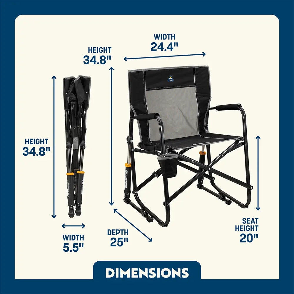 Smooth Motion Freestyle Rocker - Choice 711 - RoadTrip Rocker Smooth Motion Camp Chair Detail
