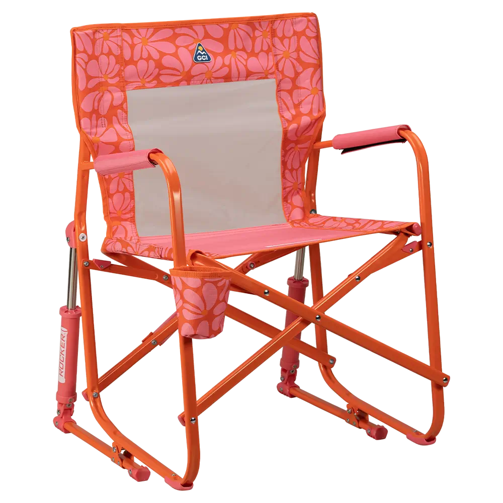 Smooth Motion Freestyle Rocker - Choice 711 - RoadTrip Rocker Smooth Motion Camp Chair - Pink/Orange
