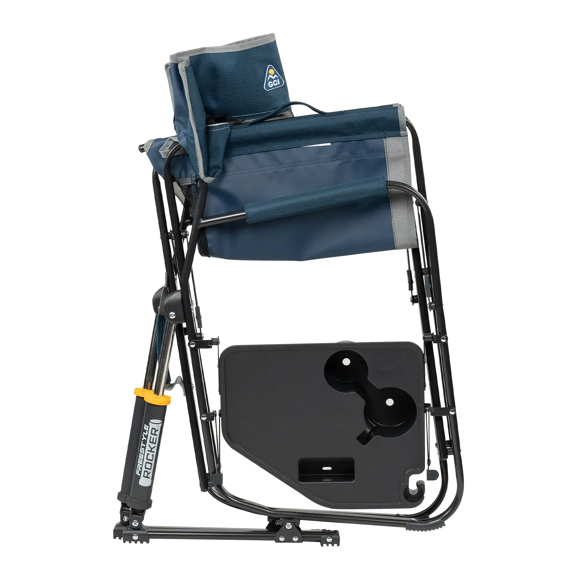 Smooth Motion Freestyle Rocker with Side Table - Choice 853 - Patented Spring-Action Rocking Chair for Camping Detail