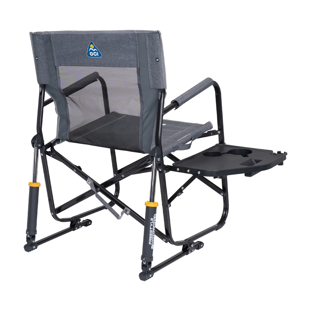 Smooth Motion Freestyle Rocker with Side Table - Choice 853 - Patented Spring-Action Rocking Chair for Camping Detail