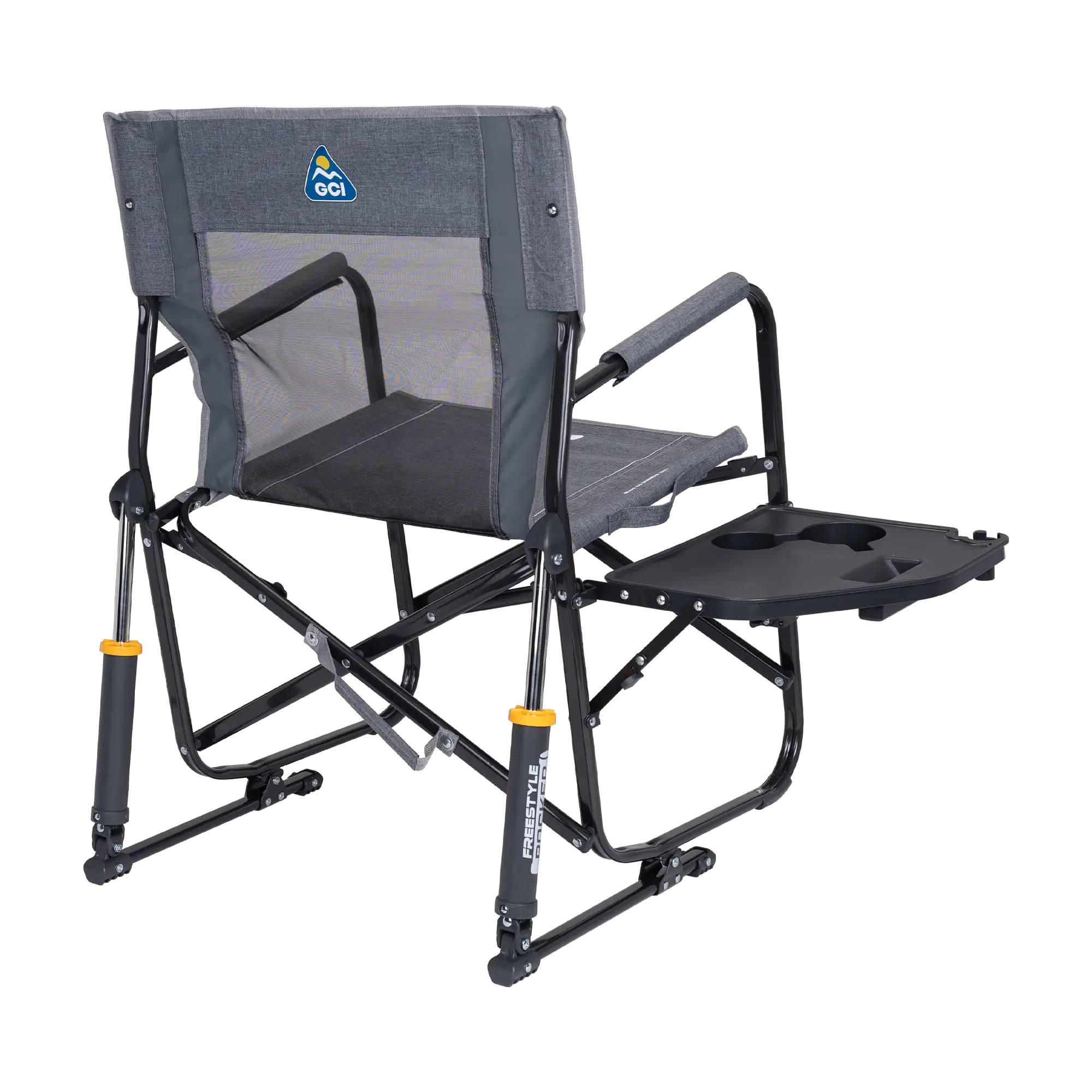 Smooth Motion Freestyle Rocker with Side Table - Choice 853 - Patented Spring-Action Rocking Chair for Camping Detail
