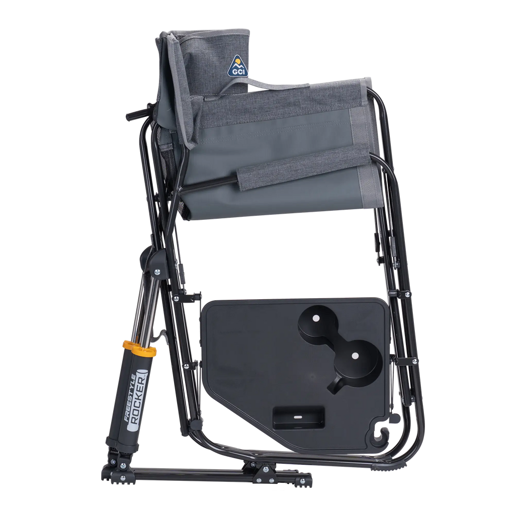 Smooth Motion Freestyle Rocker with Side Table - Choice 853 - Patented Spring-Action Rocking Chair for Camping Detail