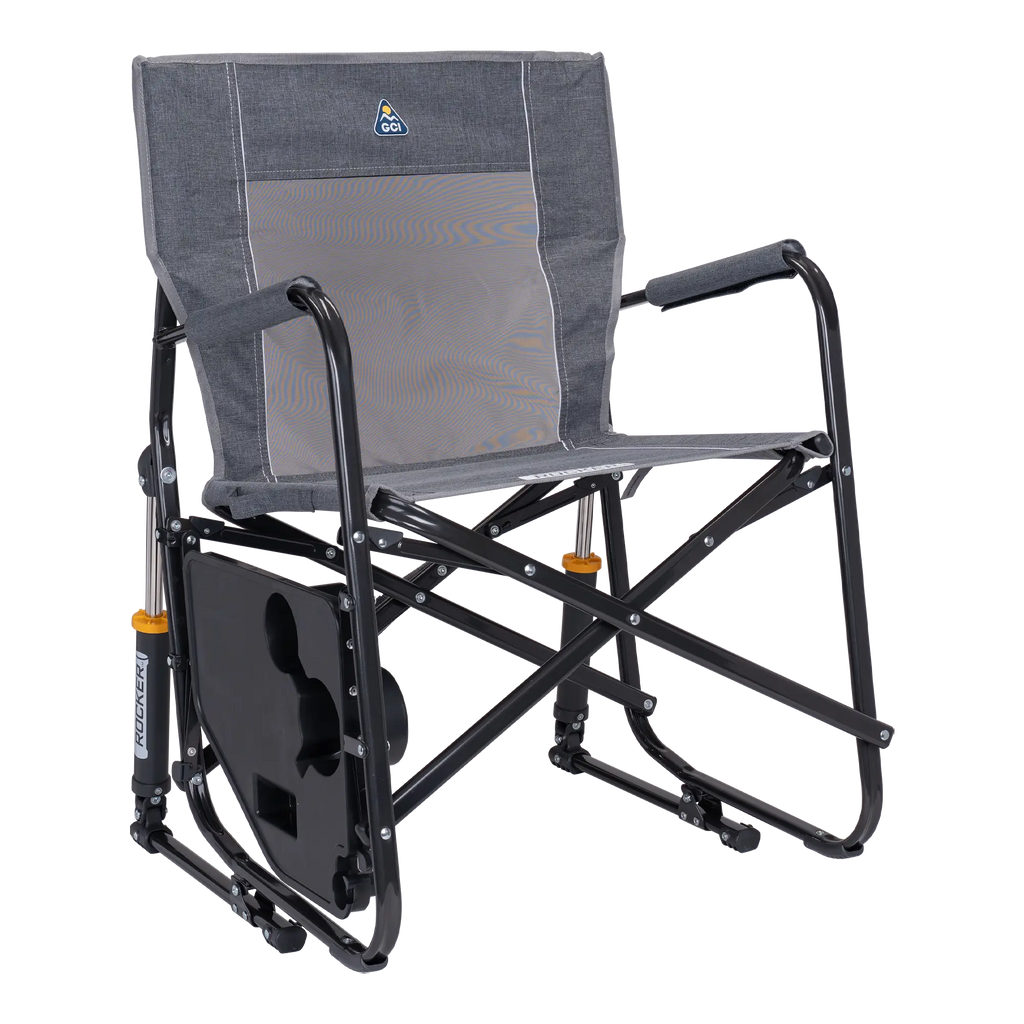 Smooth Motion Freestyle Rocker with Side Table - Choice 853 - Patented Spring-Action Rocking Chair for Camping Detail