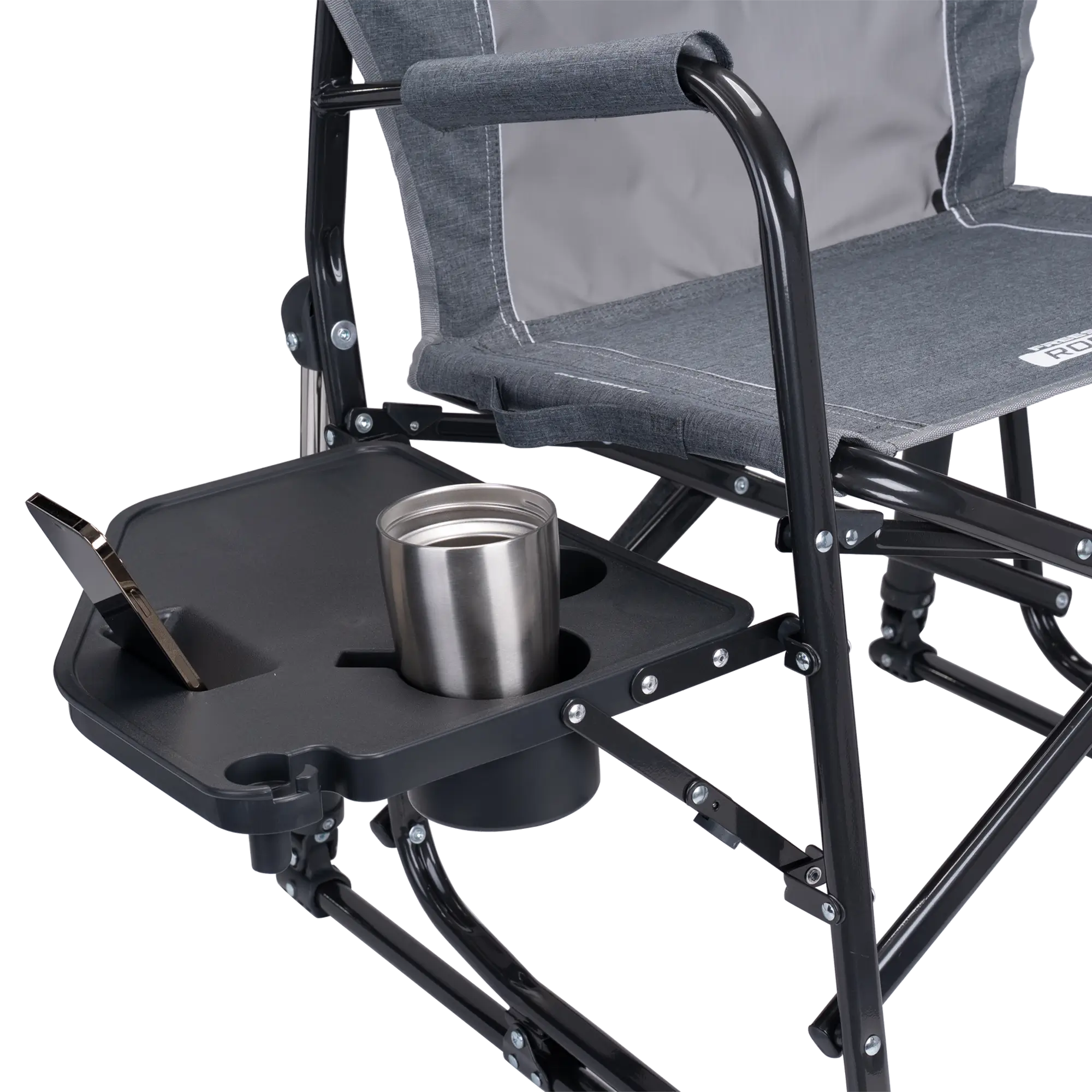 Smooth Motion Freestyle Rocker with Side Table - Choice 853 - Patented Spring-Action Rocking Chair for Camping Detail