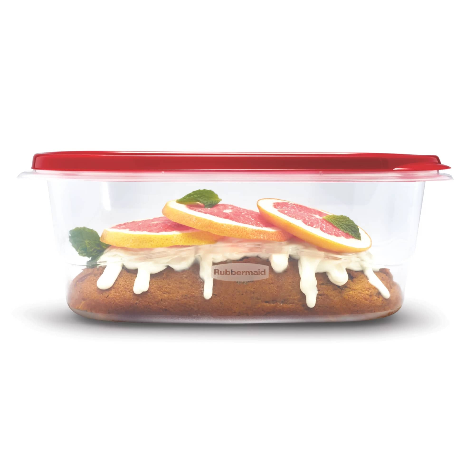 Fun Food Fidget 8 Cups, 2 Packs, Red, Plastic Deep Rectangle Food Storage Containers - Playful Star & Heart Shaped Geometric NeeDoh Detail