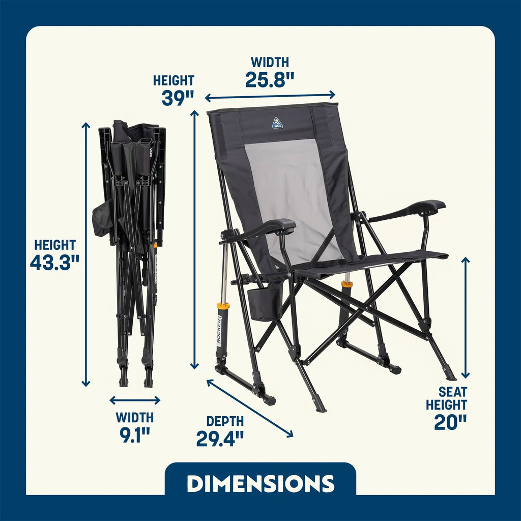 Patented Spring-Action RoadTrip Rocker - Choice 855 - Patented Spring-Action Rocking Chair for Camping Detail