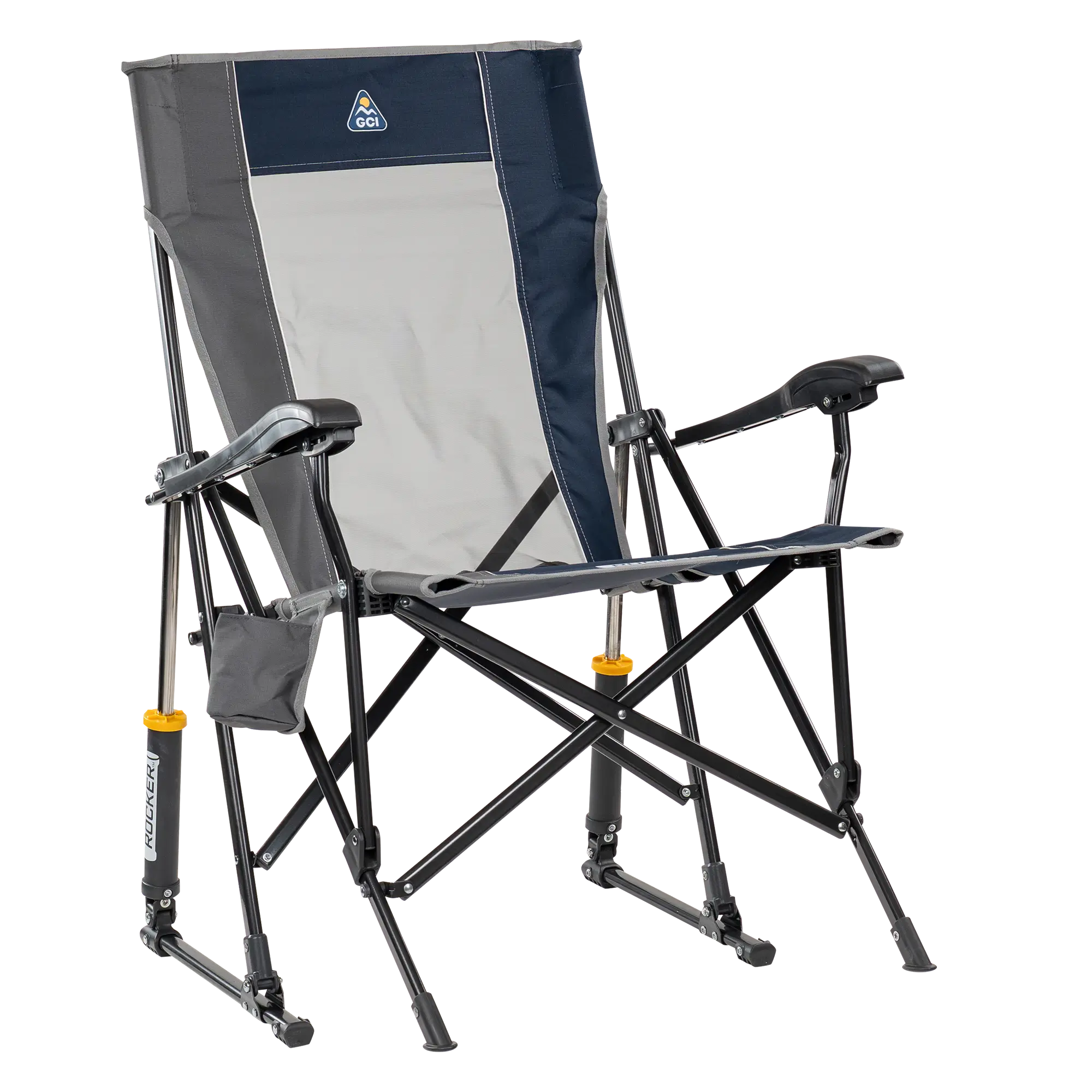 Patented Spring-Action RoadTrip Rocker - Choice 855 - Patented Spring-Action Rocking Chair for Camping - Indigo