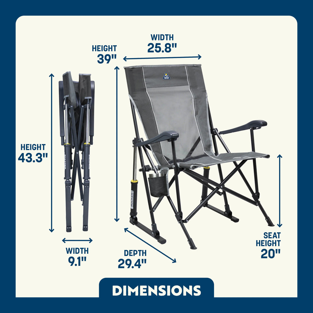 Patented Spring-Action RoadTrip Rocker - Choice 855 - Patented Spring-Action Rocking Chair for Camping Detail