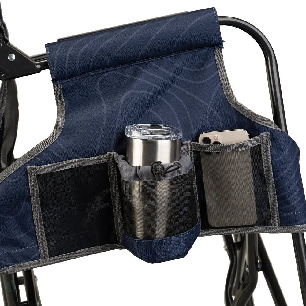 Luxury Camp Stowaway Rocker - Choice 794 - RoadTrip Rocker Smooth Motion Camp Chair Detail