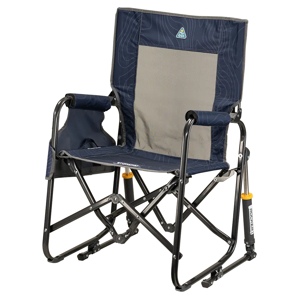 Luxury Camp Stowaway Rocker - Choice 794 - RoadTrip Rocker Smooth Motion Camp Chair Detail