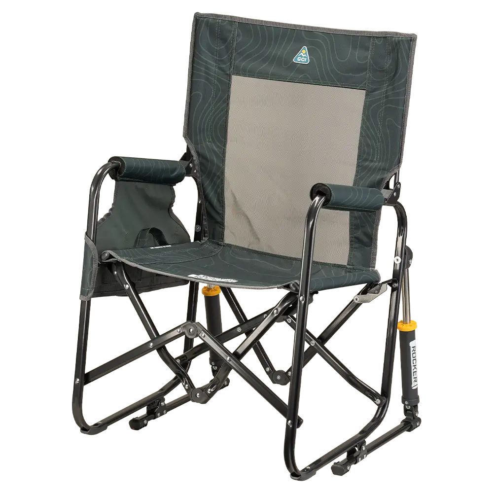 Luxury Camp Stowaway Rocker - Choice 794 - RoadTrip Rocker Smooth Motion Camp Chair Detail