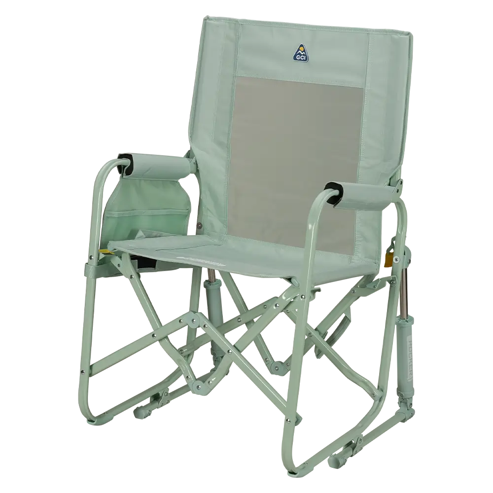 Luxury Camp Stowaway Rocker - Choice 794 - RoadTrip Rocker Smooth Motion Camp Chair Detail